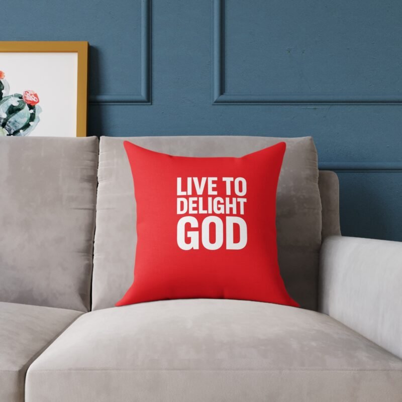 Inspirational Square Poly Canvas Pillow | Motivational Cushion, Home Decor, Christian Gift, Sofa Pillow, Housewarming Decor